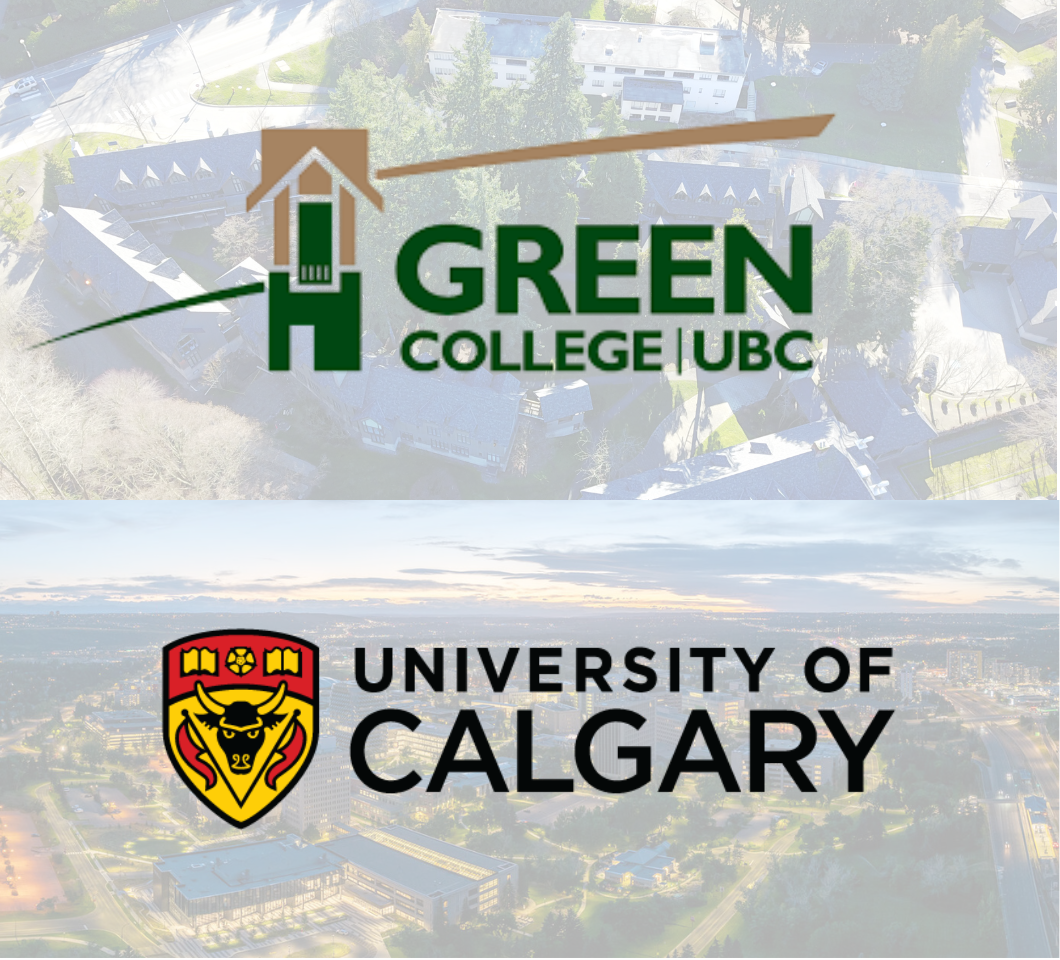 Photos aériennes et logos de UBC et University Calgary